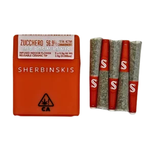 Experience the Unique Flavor of Sherbinskis “Zucchero” Live Rosin Infused Pre Rolls