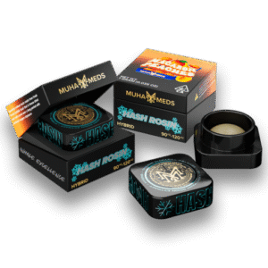 Muha Meds Hash Rosin Macaron Peaches | Hybrid